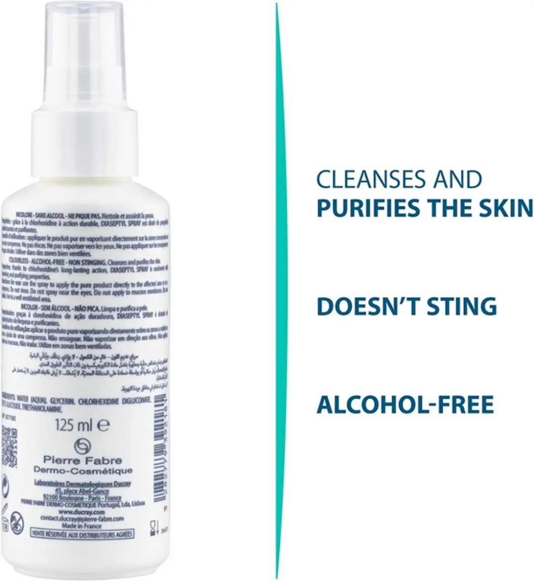 Ducray Diaseptyl Spray 125ml - 20 Stuks - afbeelding 2 van 6