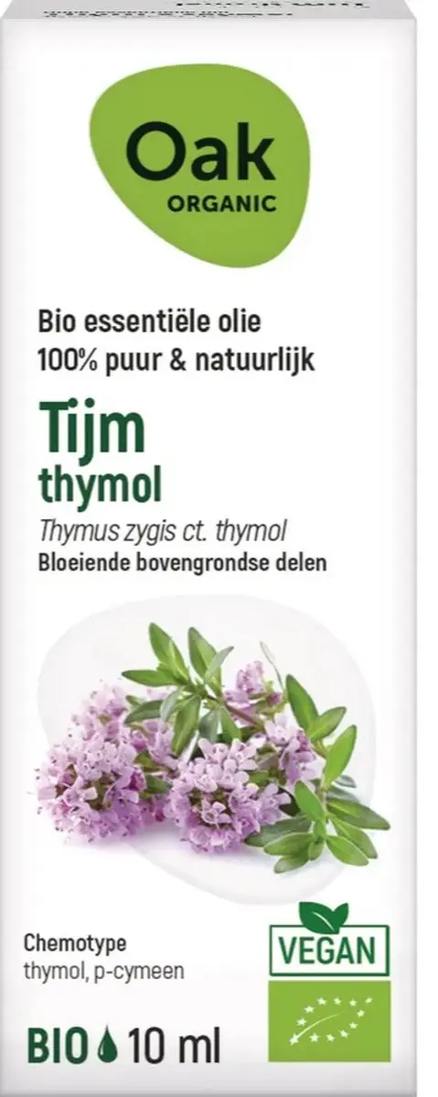 Oak Organic Tijm Thymol Olie 10ml - afbeelding 2 van 2