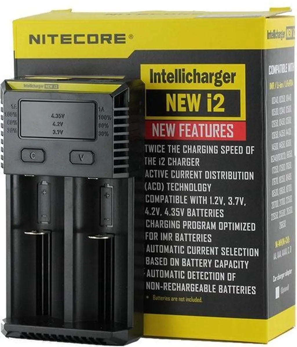 Nitecore NEW i2 AAA Lader - 2 Stuks Geel - afbeelding 5 van 6