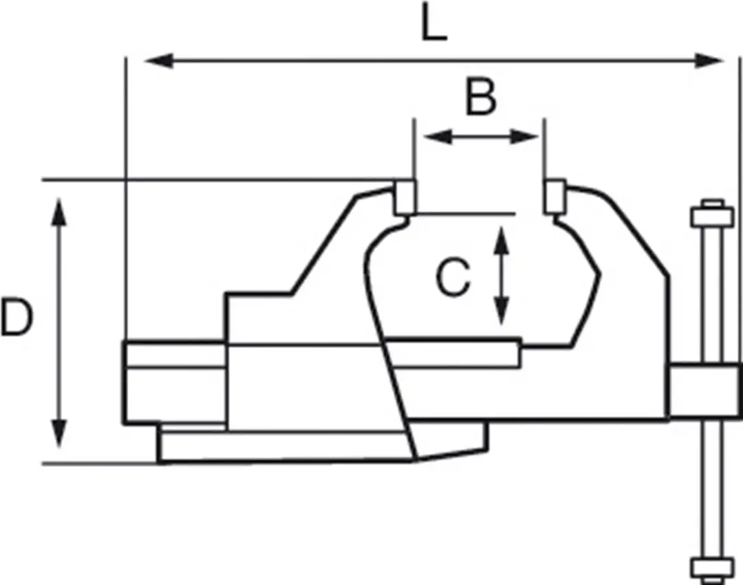 Bahco 834V-6 Bankschroef 150mm - afbeelding 2 van 4
