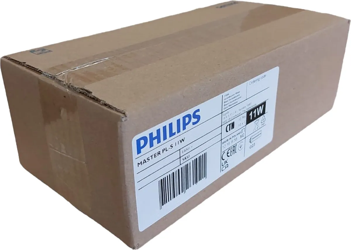 Philips Master PL-S 4P G23 11W Warm Wit - 10 Stuks