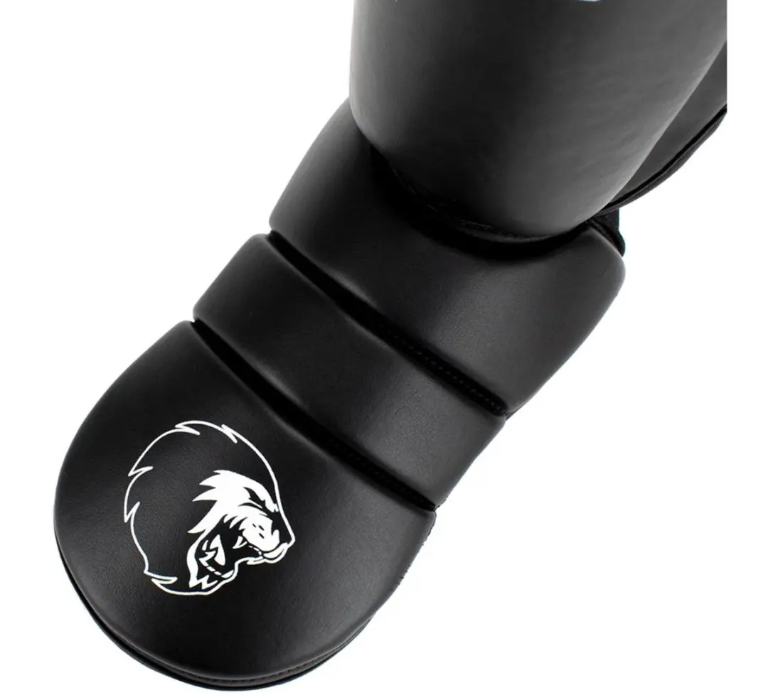 Super Pro Combat Gear Scheenbeschermers - Zwart/Wit Medium - afbeelding 2 van 5