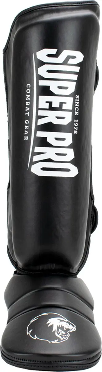 Super Pro Combat Gear Scheenbeschermers - Zwart/Wit Large - afbeelding 4 van 4