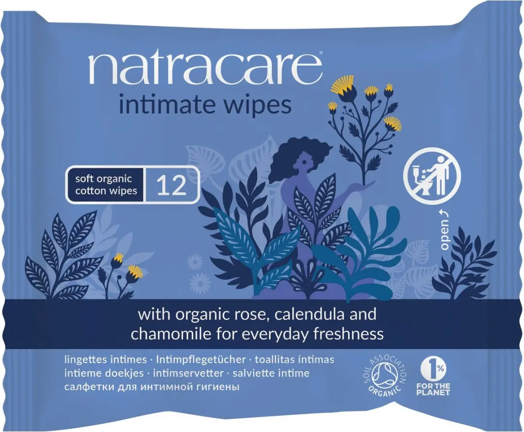 Natracare Organic Hygiëne Reinigingsdoekjes 12g
