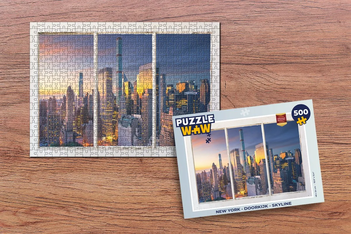 PuzzleWow New York Skyline Legpuzzel 500 Stuks - Multicolor