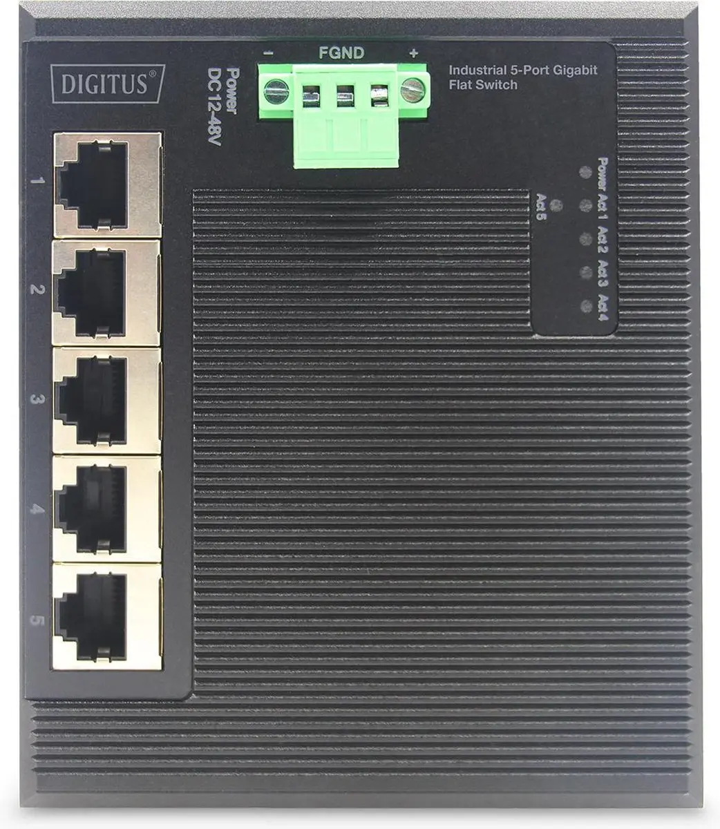 Digitus DN-651126 Switch 5-Port Gigabit - Zwart - afbeelding 2 van 6