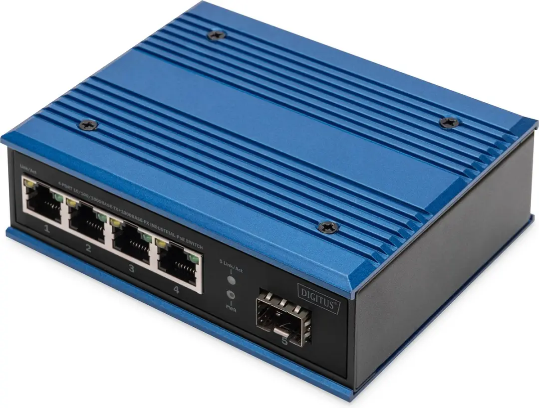 Digitus Switch Ind. 4-Port Gigabit 30W PoE
