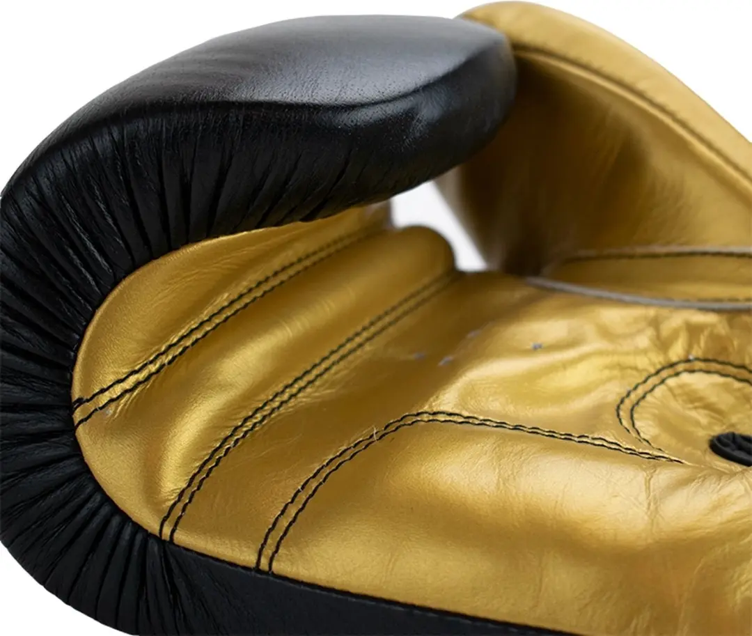 Super Pro Combat Gear Undisputed Bokszakhandschoenen Leder - M - Zwart/Goud - afbeelding 4 van 4