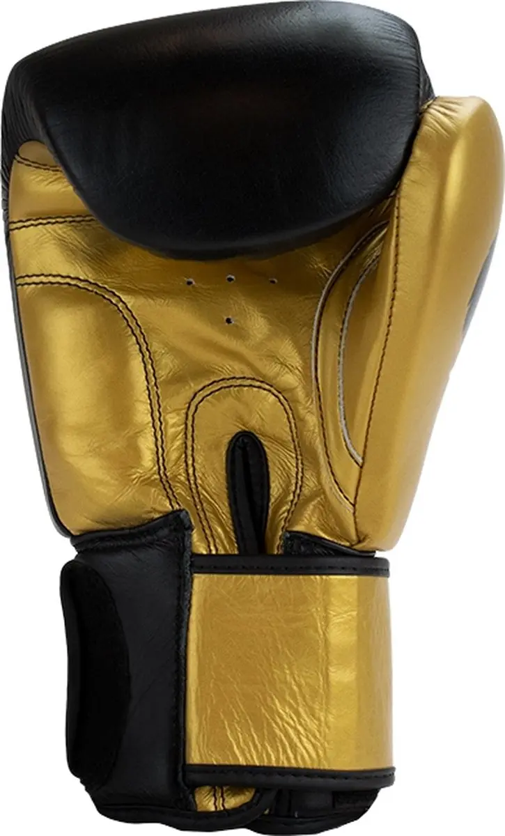 Super Pro Combat Gear Undisputed Bokszakhandschoenen Leder - M - Zwart/Goud - afbeelding 2 van 4