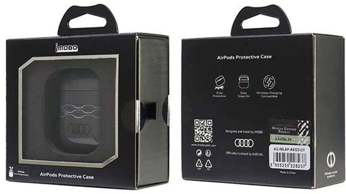 Audi IML Geomatic Pattern AirPods Hoes - Grijs - afbeelding 6 van 6
