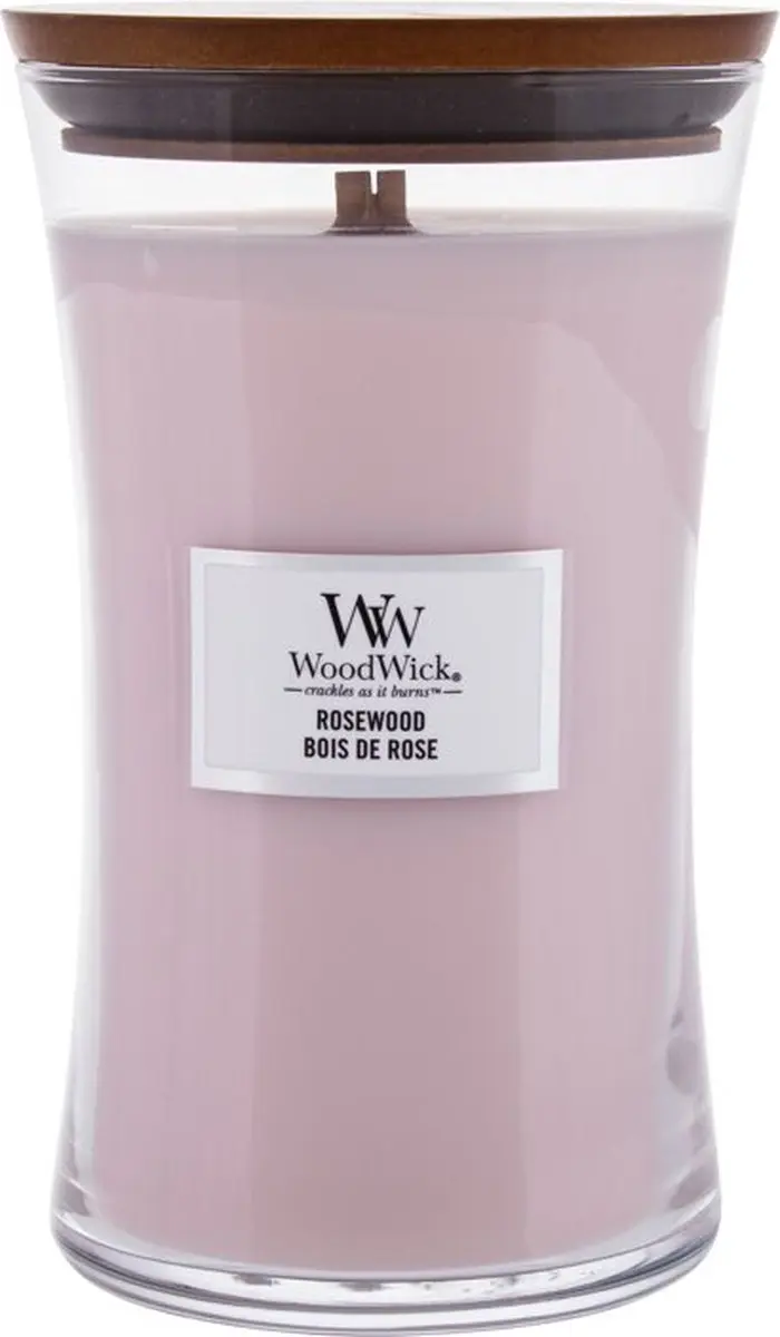 Woodwick Hourglass Geurkaars - Rosewood 130 uur - afbeelding 6 van 6