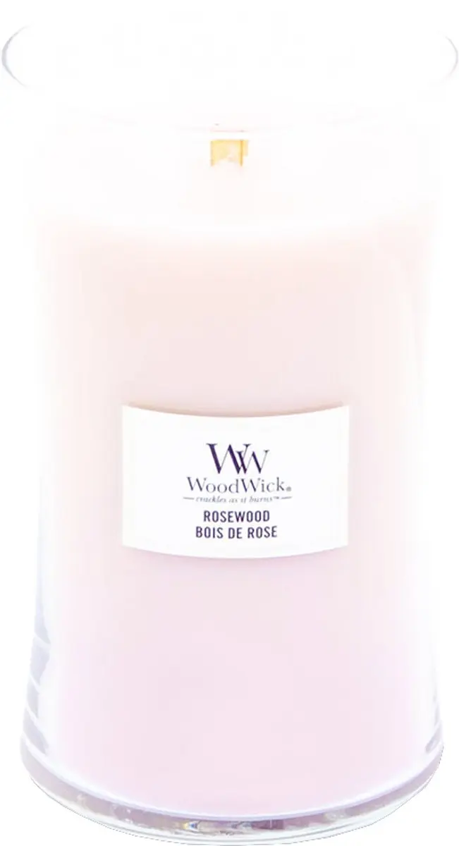 Woodwick Hourglass Geurkaars - Rosewood 130 uur - afbeelding 4 van 6
