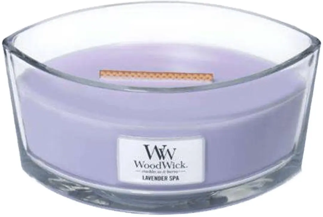 Woodwick Heartwick Flame Ellipse Geurkaars - Lavendel - 50 Uur - afbeelding 5 van 6