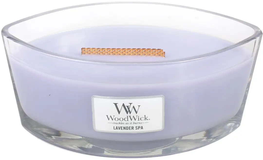 Woodwick Heartwick Flame Ellipse Geurkaars - Lavendel - 50 Uur - afbeelding 4 van 6