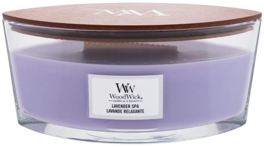 Woodwick Heartwick Flame Ellipse Geurkaars - Lavendel - 50 Uur - afbeelding 6 van 6