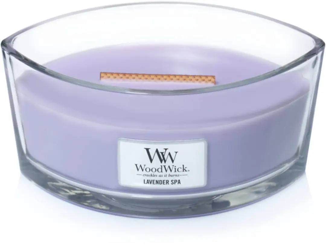 Woodwick Heartwick Flame Ellipse Geurkaars - Lavendel - 50 Uur - afbeelding 2 van 6