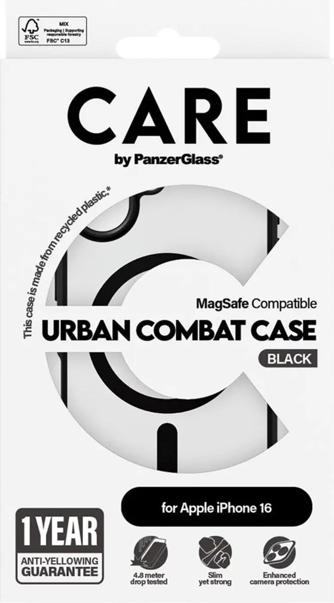 PanzerGlass Flagship Case iPhone 16 - Transparant - 1357 - afbeelding 4 van 6