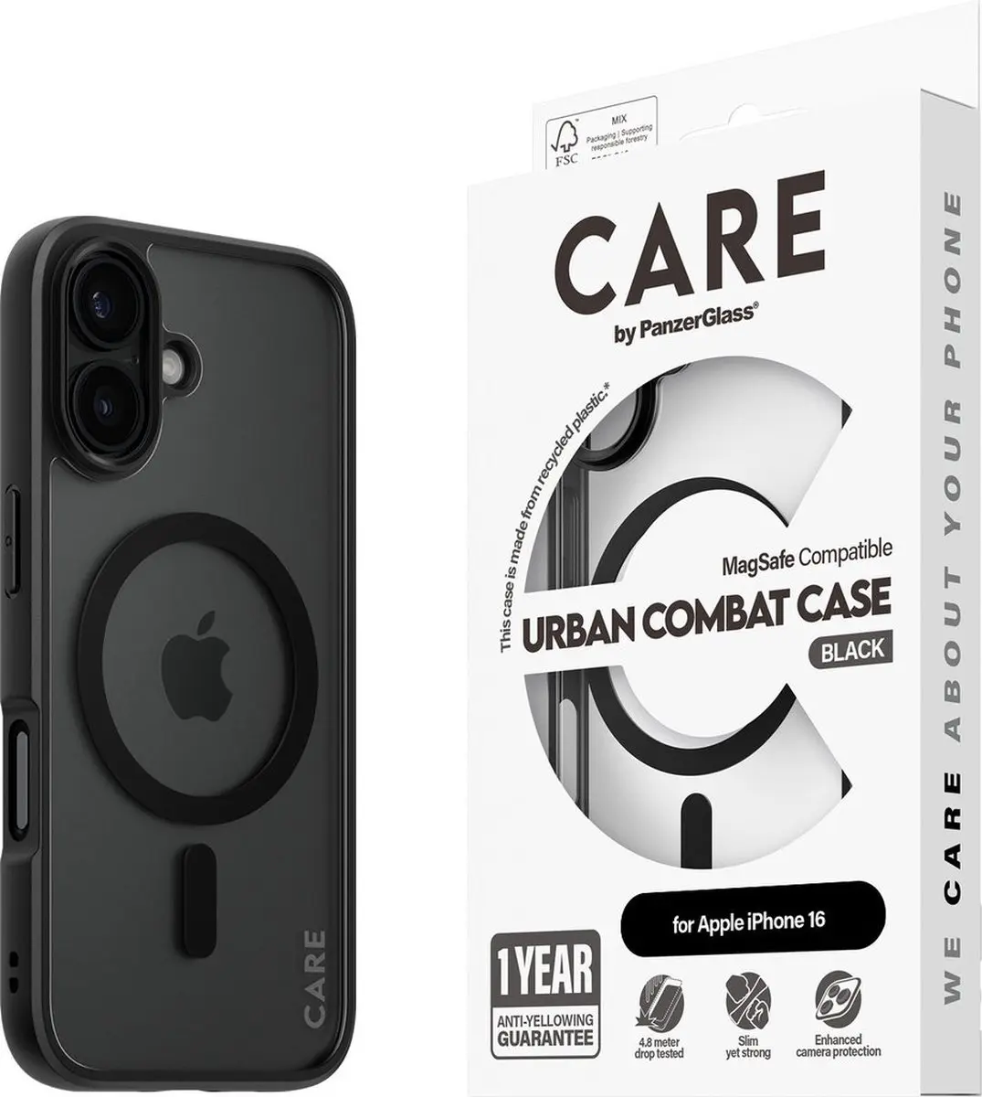 PanzerGlass Flagship Case iPhone 16 - Transparant - 1357 - afbeelding 5 van 6