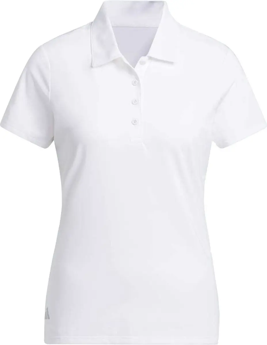 Adidas Ultimate365 Solid Poloshirt Korte Mouwen Golf Dames Wit Maat S