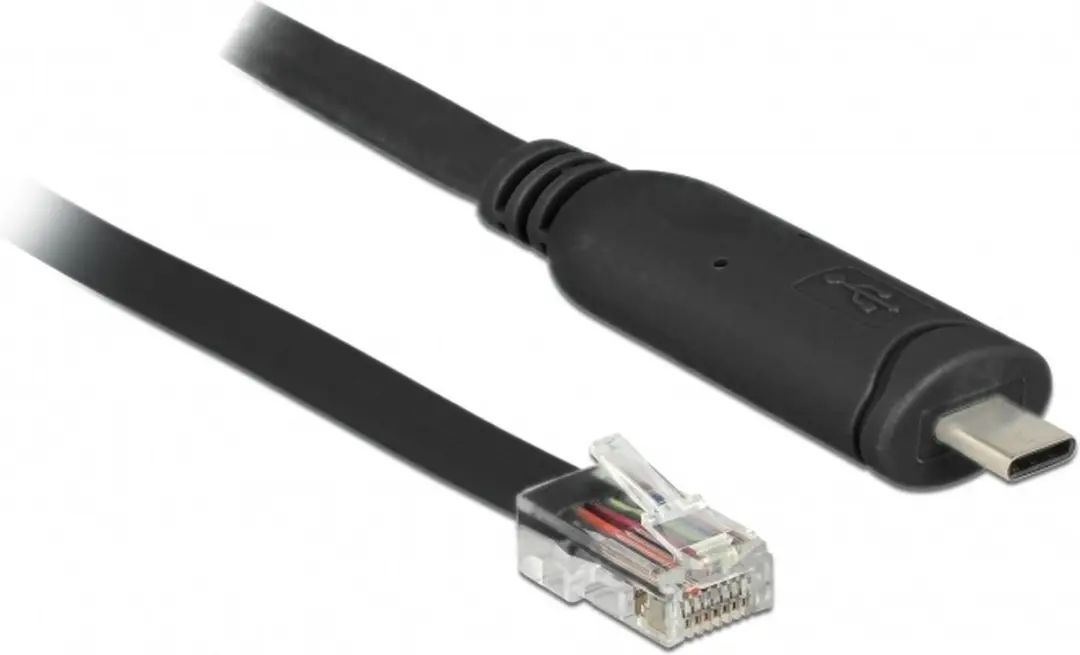 USB-C (m) naar RJ45 (m) seriële RS232 adapter / zwart