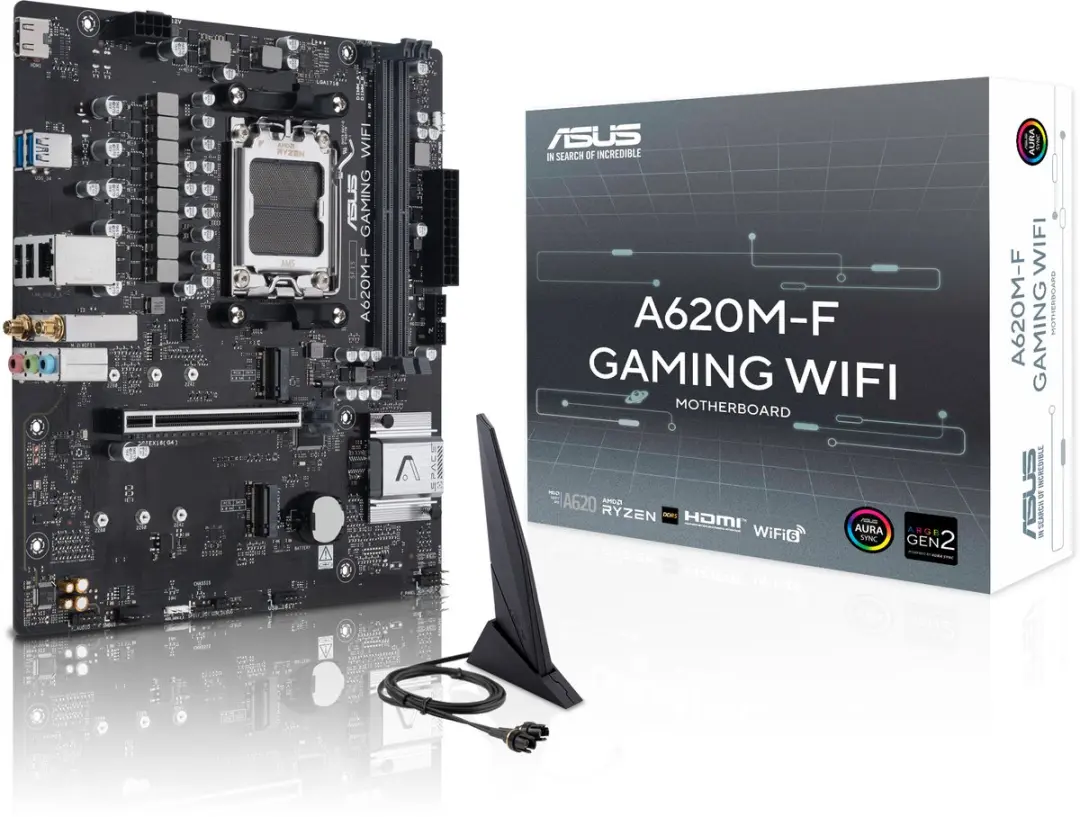 ASUS A620M-F GAMING WIFI AM5 Micro-ATX Moederbord - afbeelding 2 van 6