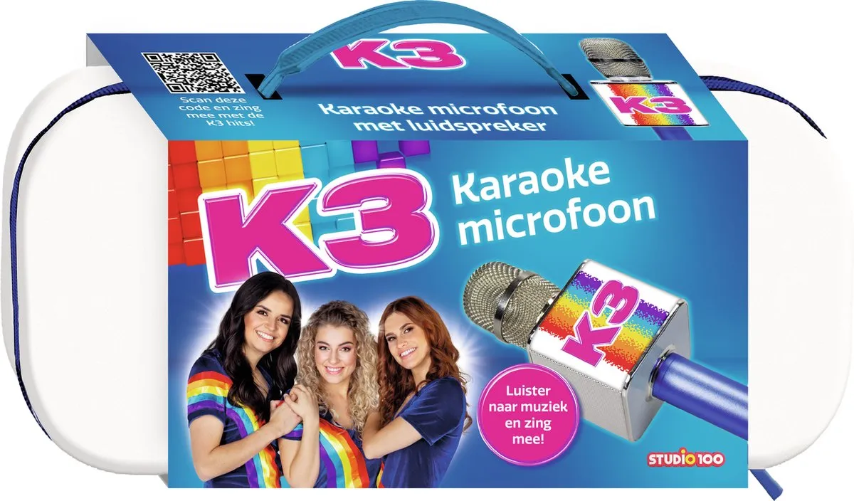 K3 Karaoke Microfoon - Donkerblauw/Regenboog