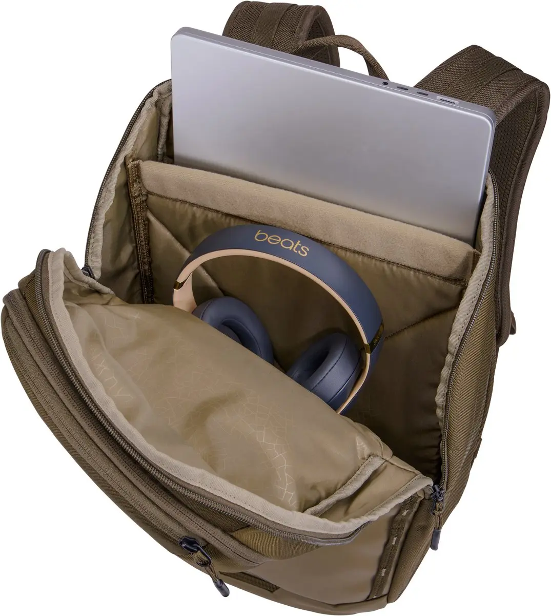 Thule Chasm Recycled Backpack 26L - 15.6" Laptopvak - 5 Vakken - Deep Khaki - afbeelding 3 van 6