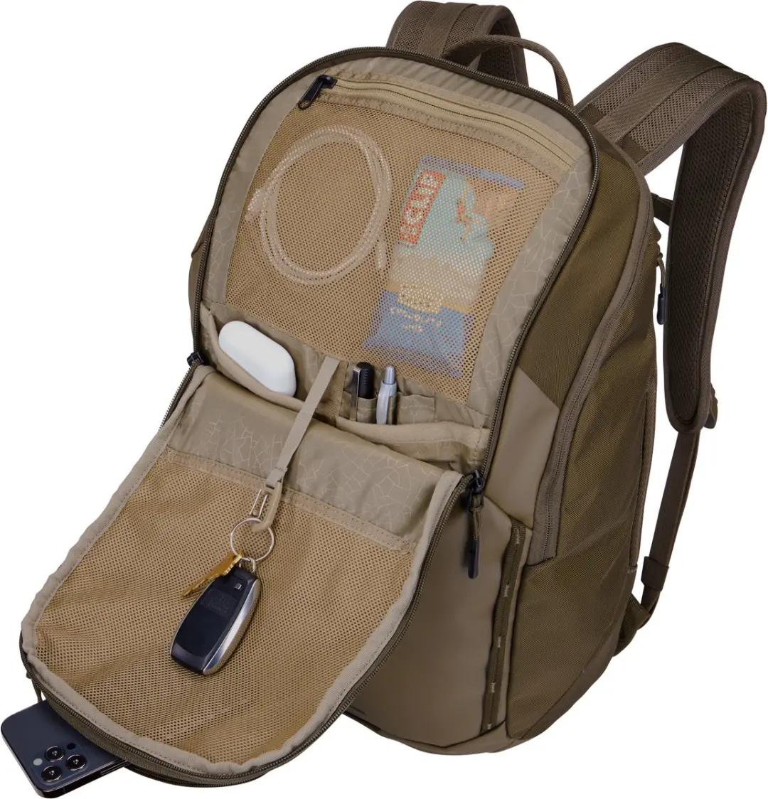 Thule Chasm Recycled Backpack 26L - 15.6" Laptopvak - 5 Vakken - Deep Khaki - afbeelding 5 van 6