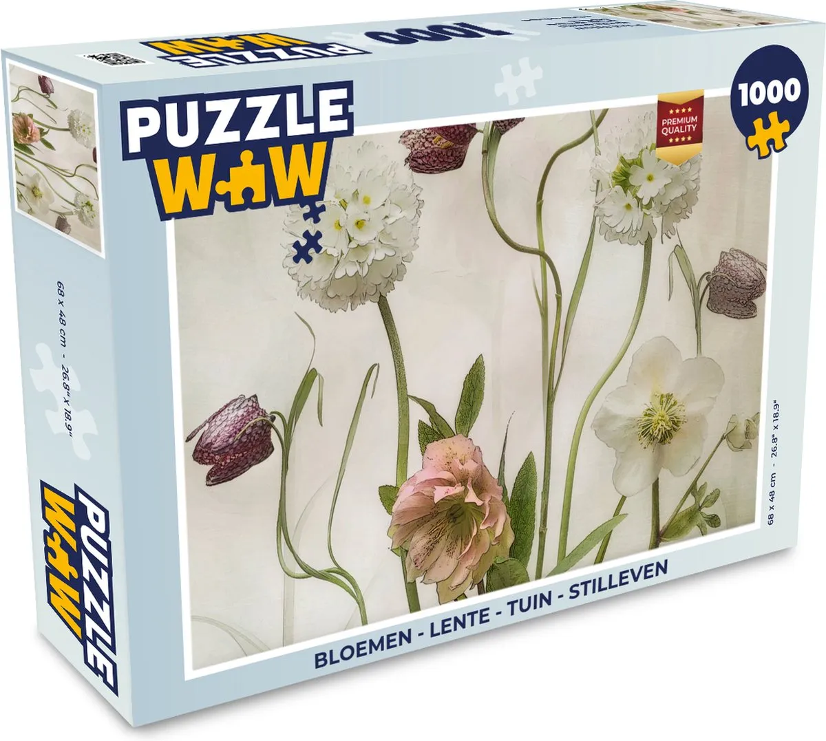 PuzzleWow Legpuzzel 1000 Stuks - Bloemen & Tuin Multicolor