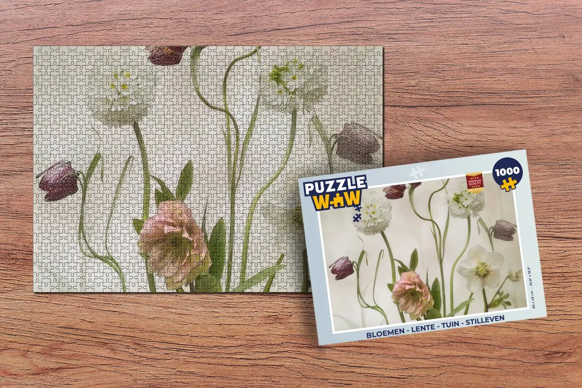 PuzzleWow Legpuzzel 1000 Stuks - Bloemen & Tuin Multicolor