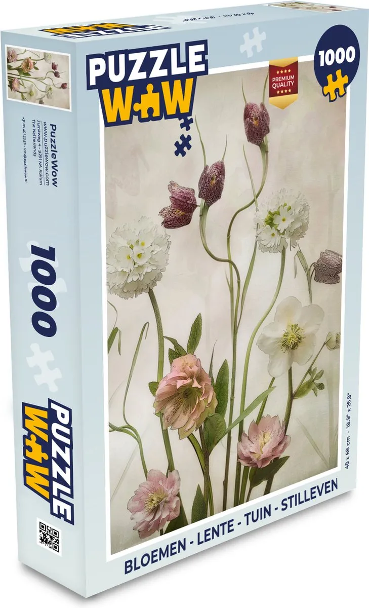 PuzzleWow Legpuzzel 1000 Stuks - Bloemen & Tuin Multicolor