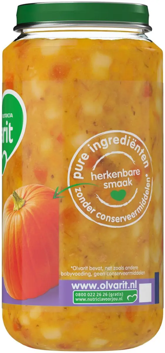 Olvarit Pompoen Kip Aardappel 250g
