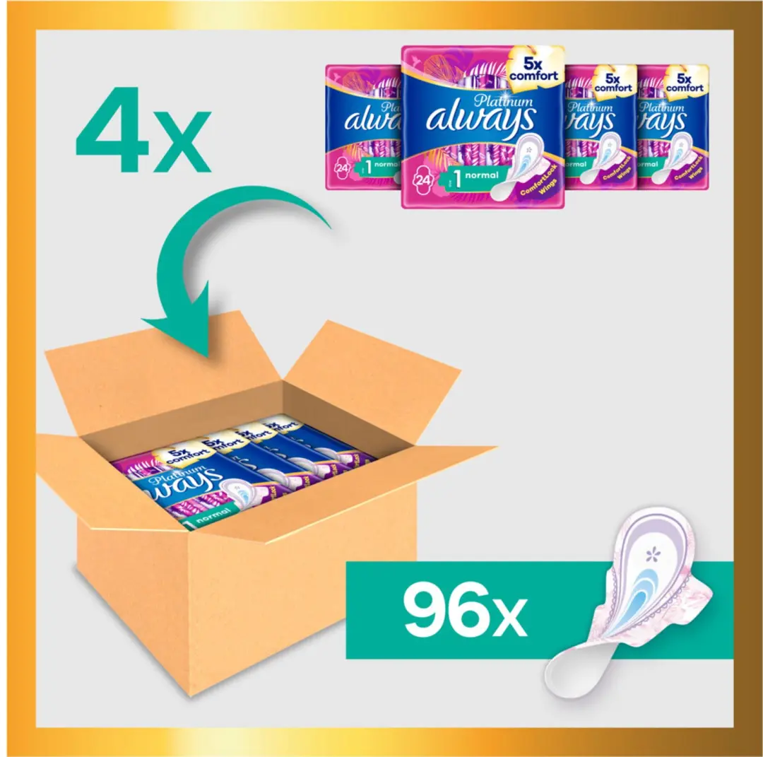 Always Platinum Normal Plus Maandverband - 384 Stuks