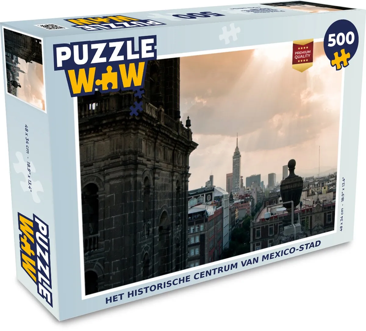 PuzzleWow Legpuzzel Mexico-Stad 500 Stuks - Multicolor