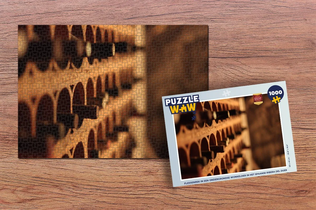 PuzzleWow Legpuzzel 1000 Stuks - Ribera del Duero Flessenrek - Multicolor