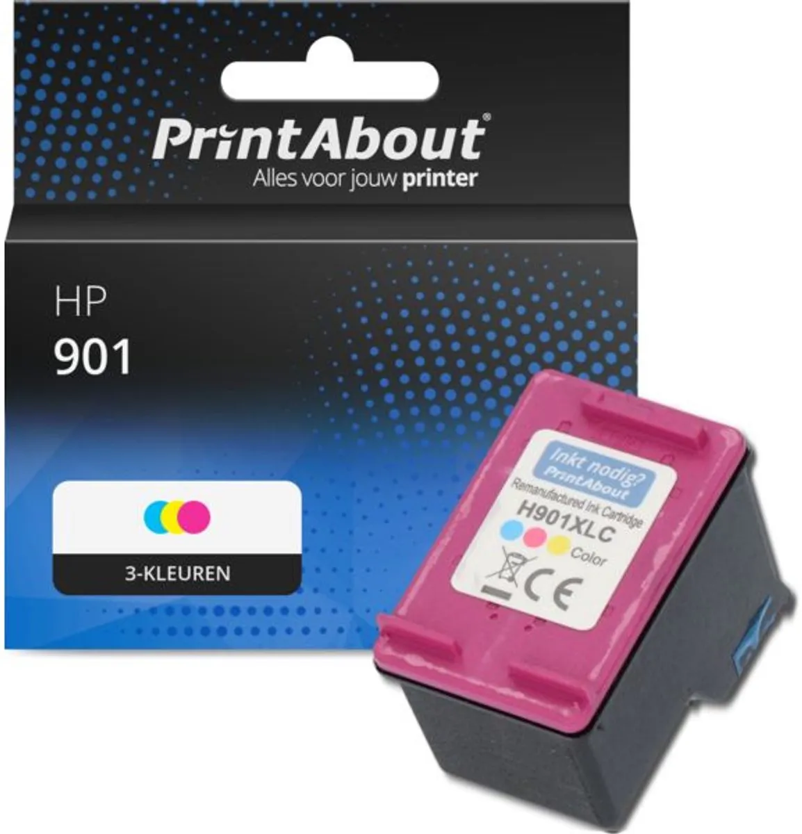 PrintAbout Inktcartridge CC656AE 3-kleuren