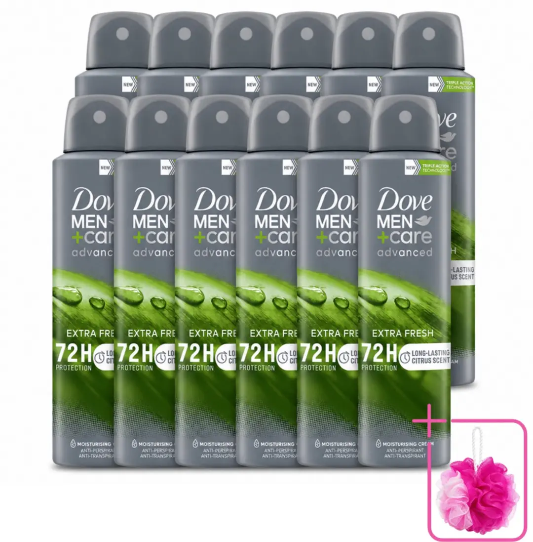 12 x Dove Men+Care Deodorant Spray