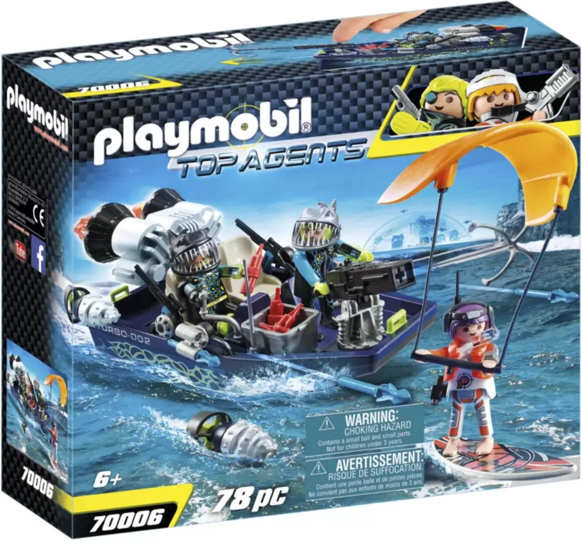 Playmobil Team S.H.A.R.K. Harpoenboot 70006
