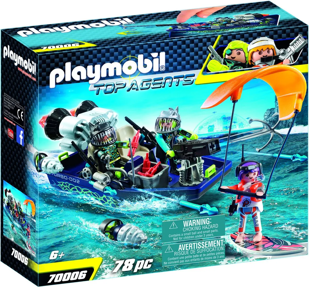 Playmobil Team S.H.A.R.K. Harpoenboot 70006