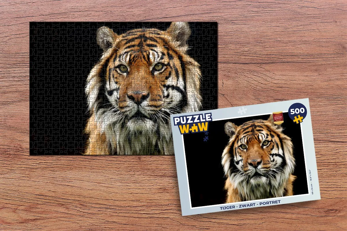 PuzzleWow Tijger Legpuzzel 500 Stuks - Multicolor