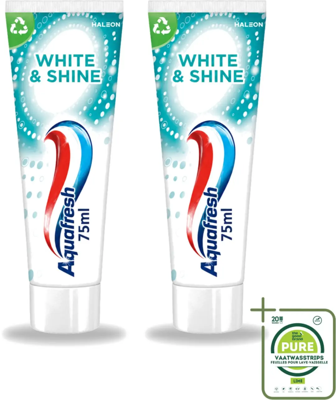2 x Aquafresh White & Shine