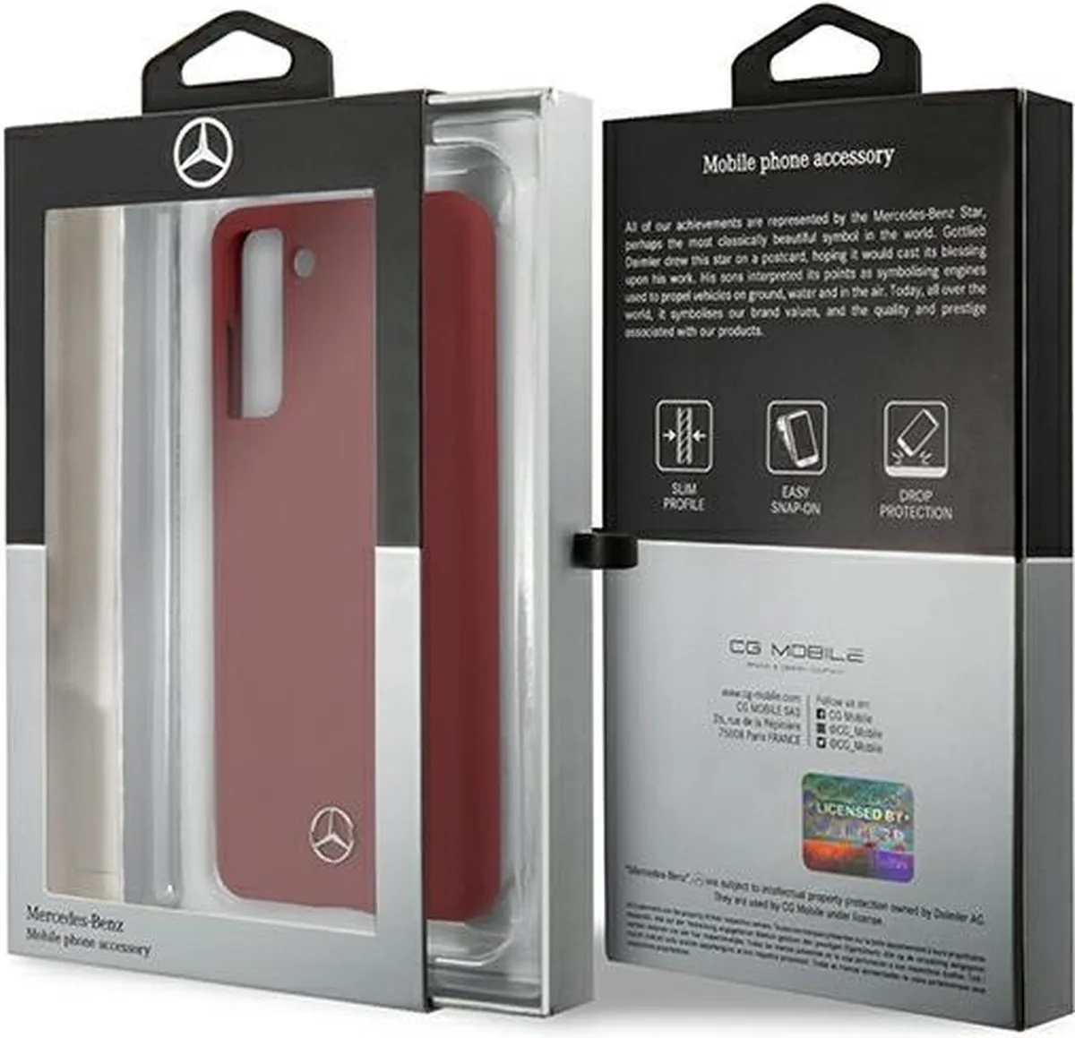 Mercedes MEHCS21MSILRE Silicone Line Hoesje - Rood