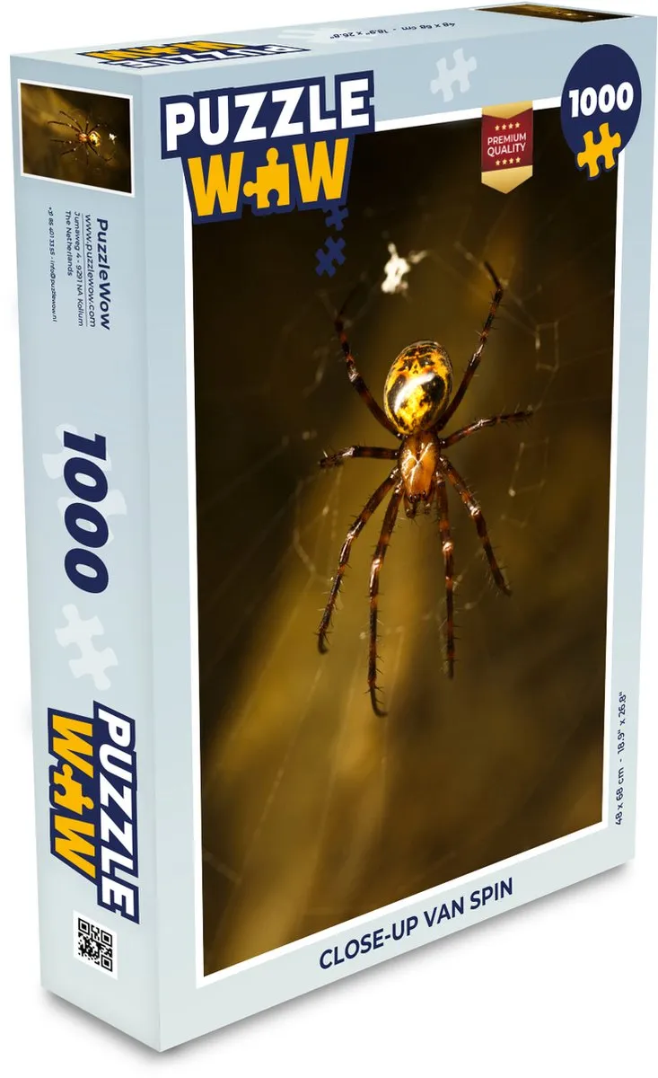 PuzzleWow Close-up van Spin Legpuzzel 1000 Stuks - Multicolor