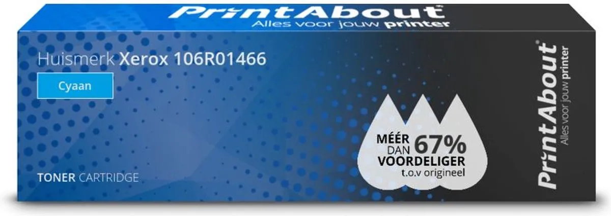 PrintAbout Xerox 106R01466-PA Toner Cyaan - 3.000 Stuks
