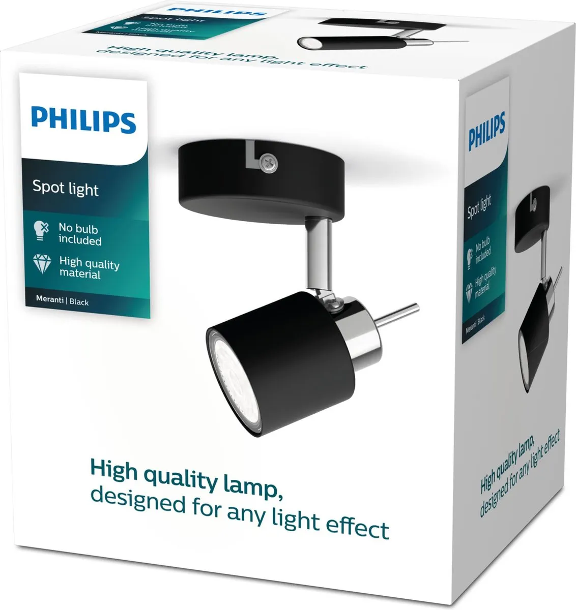 Philips Meranti Opbouwspot 1-lichts - Zwart