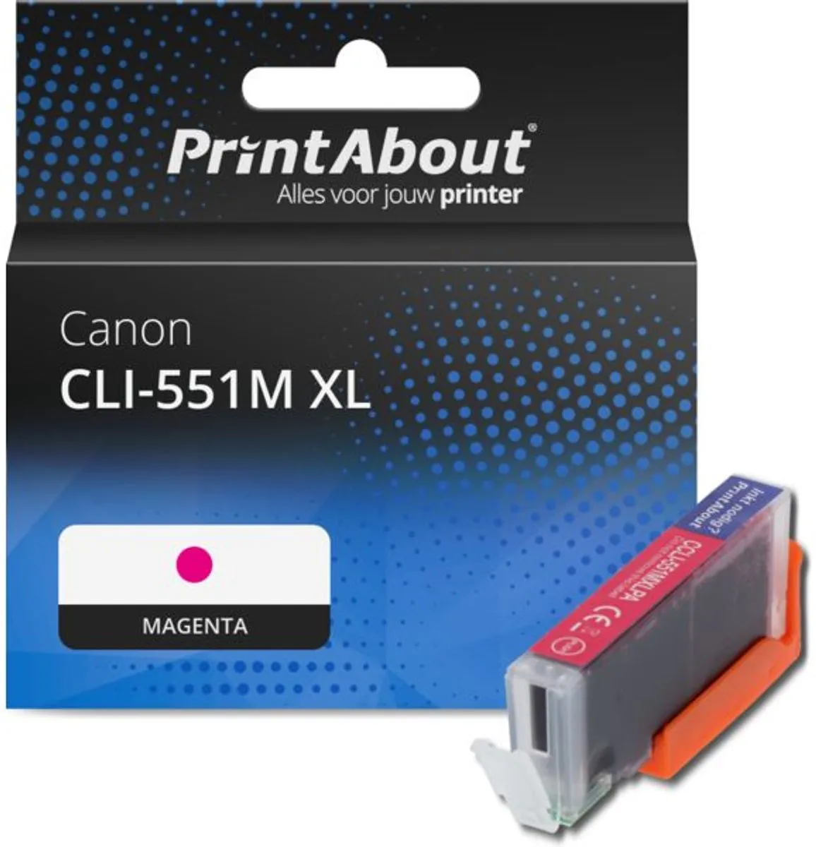 PrintAbout CLI-551M XL Inktcartridge Magenta - 15ml - o.a. Canon PIXMA