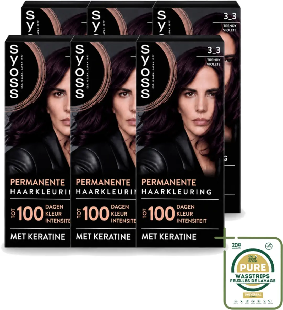 6 x SYOSS Permanent Coloration 3-3