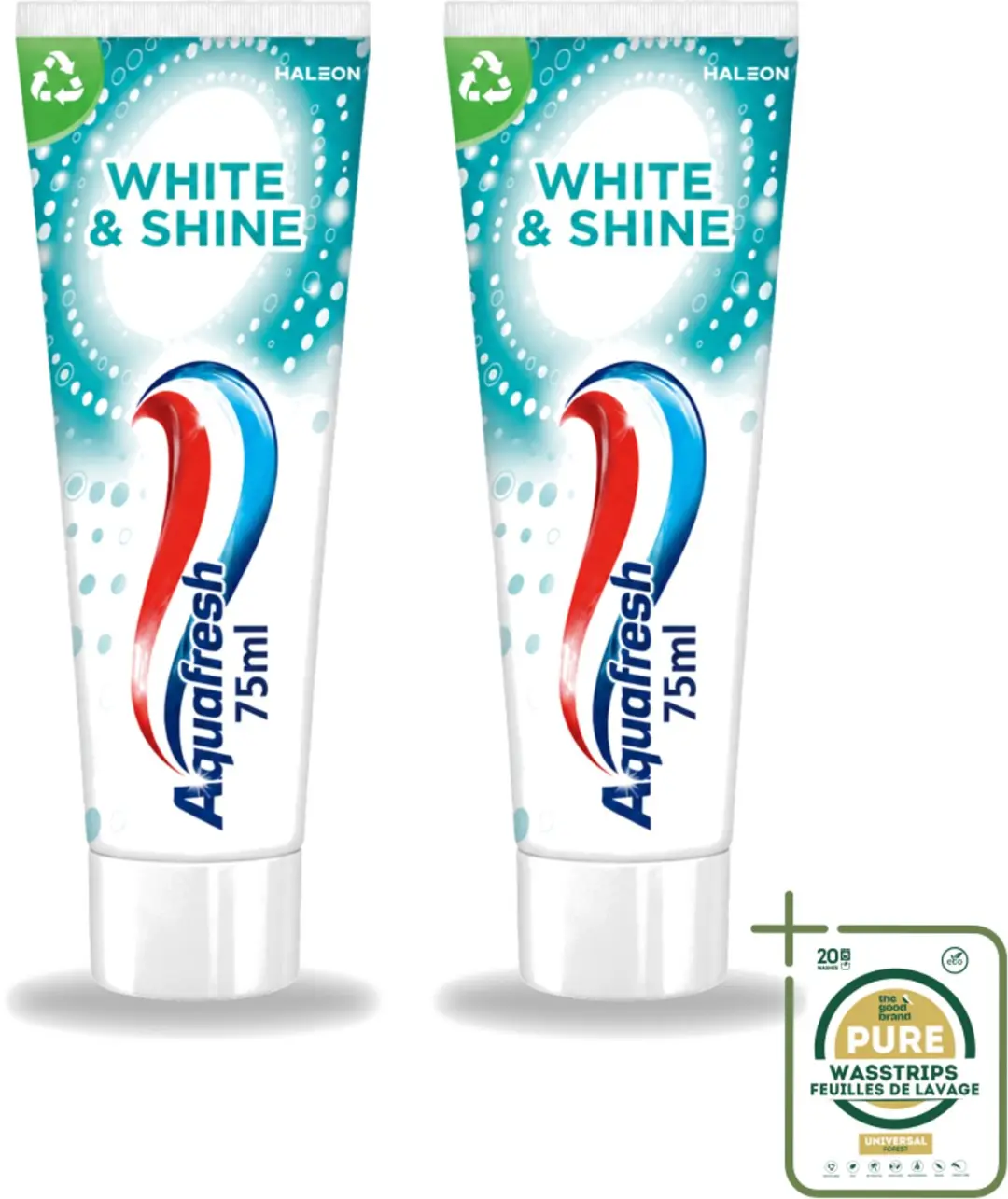 2 x Aquafresh White & Shine