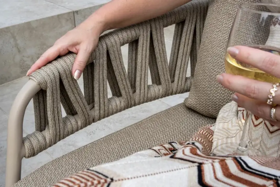 4 Seasons Outdoor Calma Lounge Tuinstoel - Taupe/Zand - afbeelding 3 van 4
