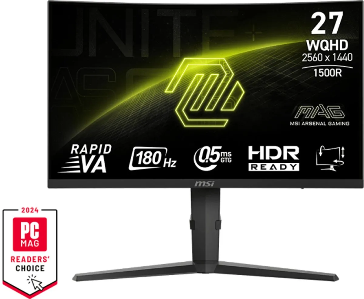 MSI MAG 275CQPFDE Curved Gaming Monitor 27" WQHD - 180Hz - Zwart